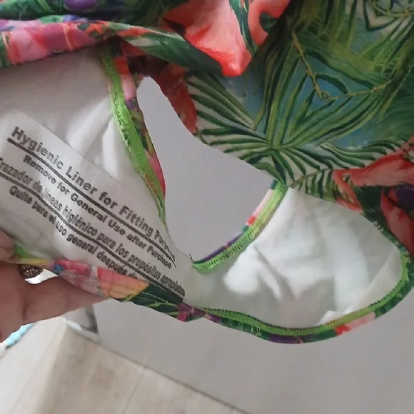 OP White Swimsuit with Neon Green Trim - Picture 5 of 7